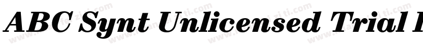 ABC Synt Unlicensed Trial Regular字体转换